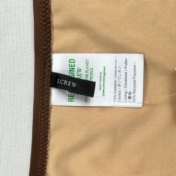 J Crew Women's O Ring Curved Waist Cheeky String Bikini Bottom 3X Brown BF173 - Picture 2 of 10